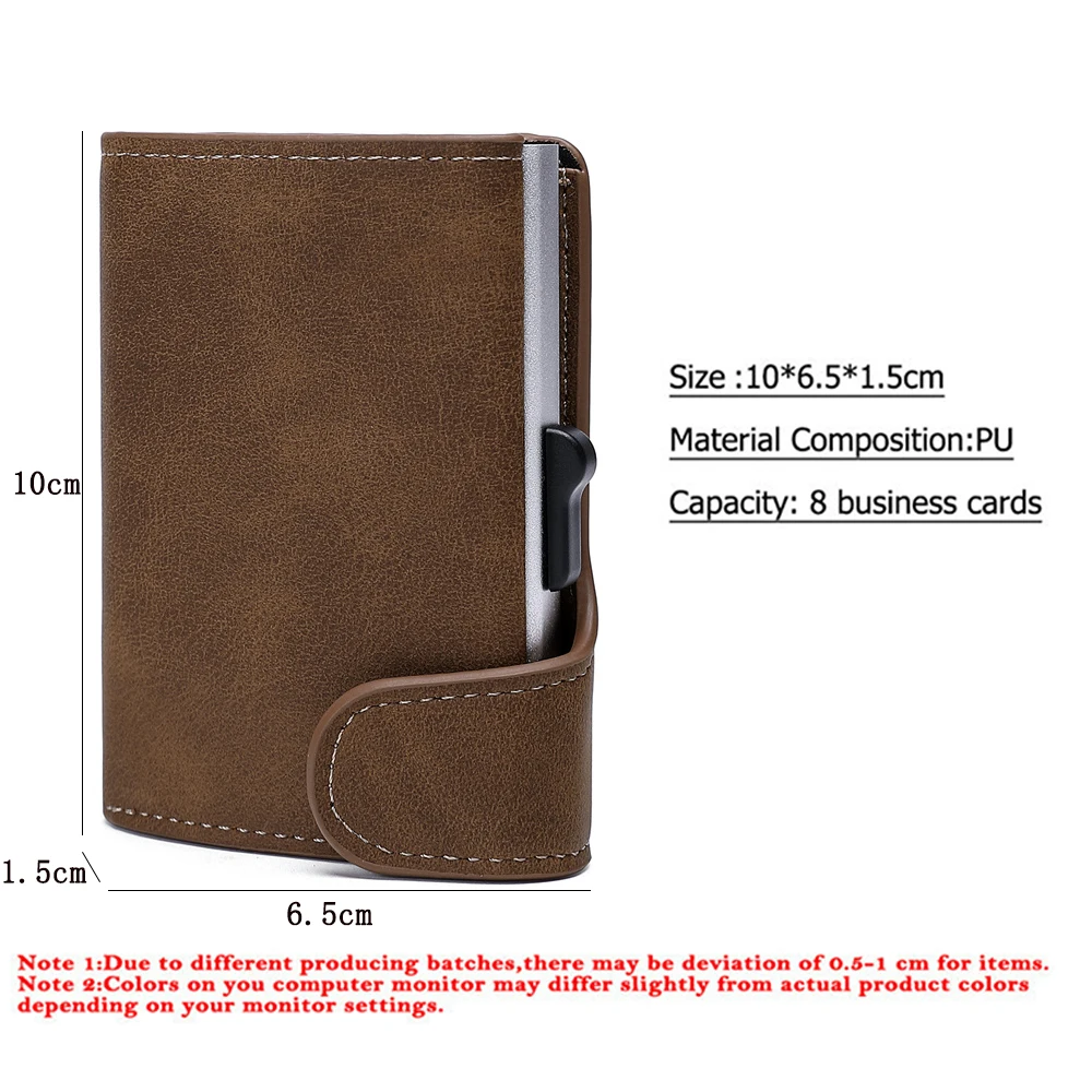 Metal Wallet RFID Credit Card Holder Men Business ID Card Case Automatic RFID Card Wallet Aluminium Bank Card Wallets image 3