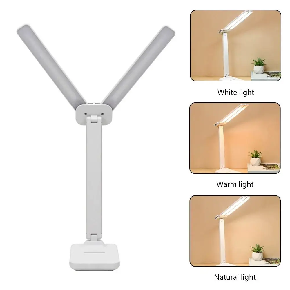 3 Levels Dimmable LED Desk Lamp Eye Protection No Battery Dimmable Table Lamp Touch Control Foldable Design