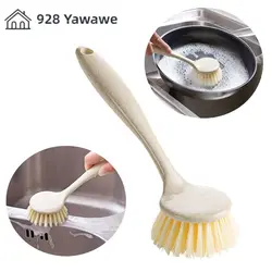 Long Handle Pan Pot Brush sink Dish Bowl Washing Cleaning Brush Multifunctional Practical Stain removal Kitchen Cleaning Tools