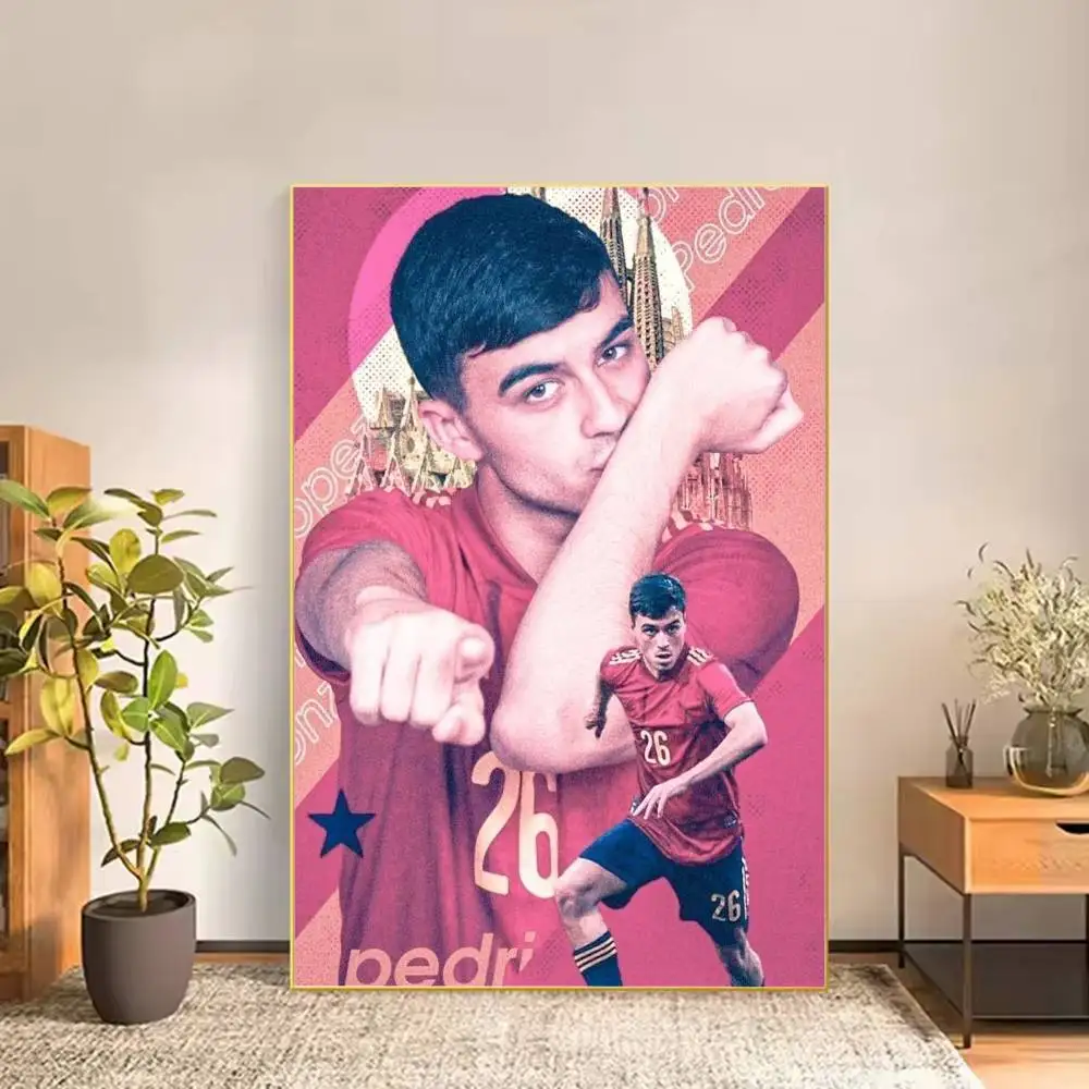 Football Barcelona P-Pedri 8 Poster HD Quality Wall Art Retro Posters For Home Room Wall Decor Self Adhesive