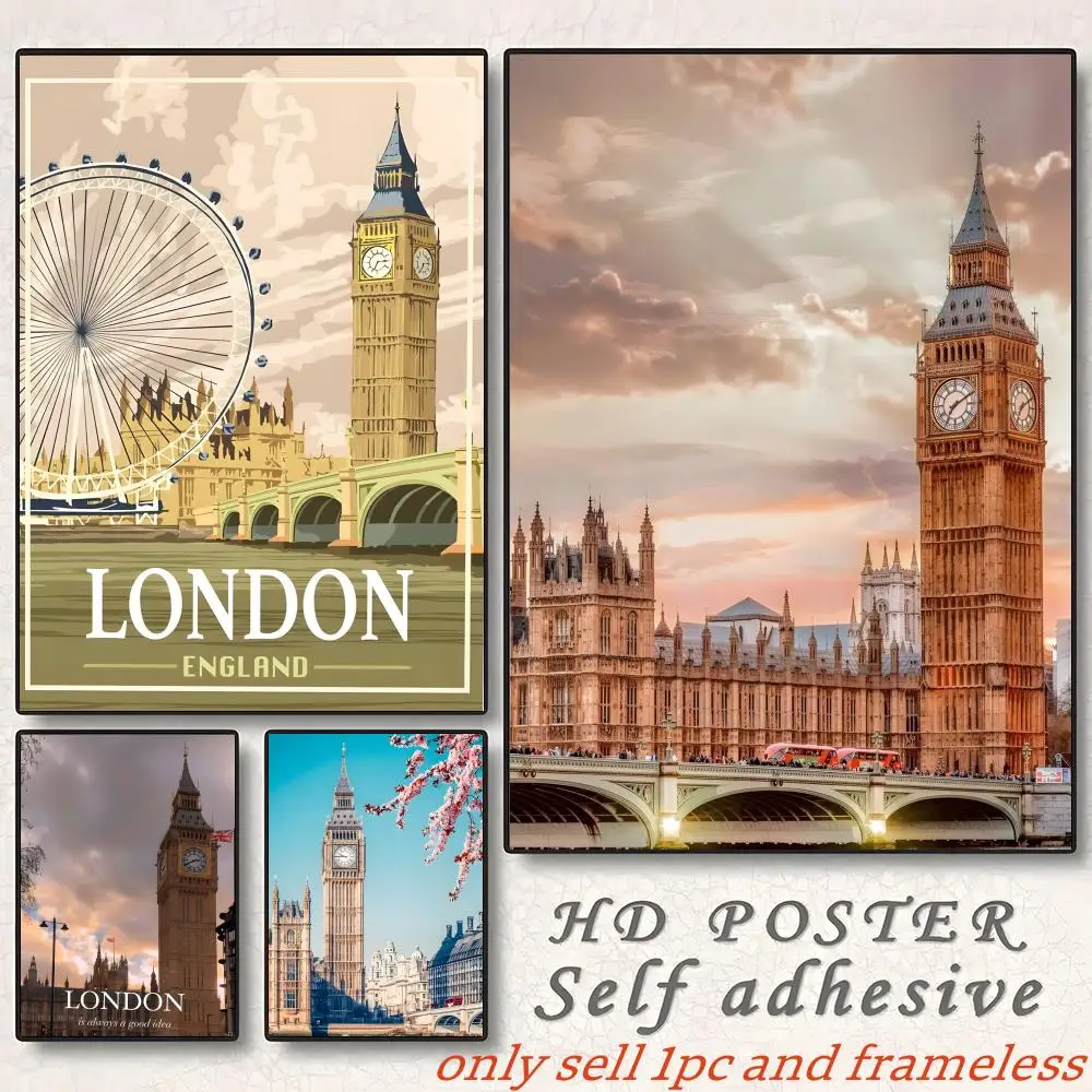 London A modern technological metropolis Poster Gift with prints Home bedroom living room decoration promotion and display