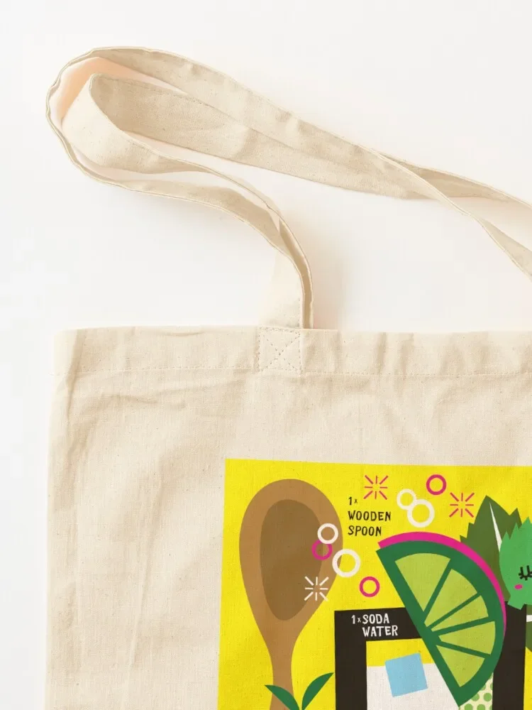 Fun & funky Mojito Tote Bag tote bag custom female bag for beach custom fabric