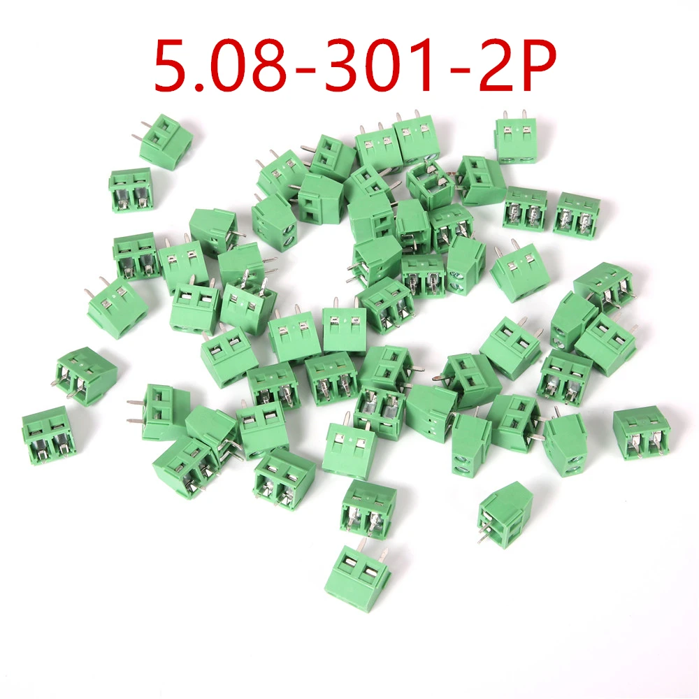 50/100pcs Mini Screw Terminal Blocks KF127 KF128 5.08mm PCB 2.54/3.5/3.81/5.0/5.08/7.5 mm for Wires 2p3p copper Terminal