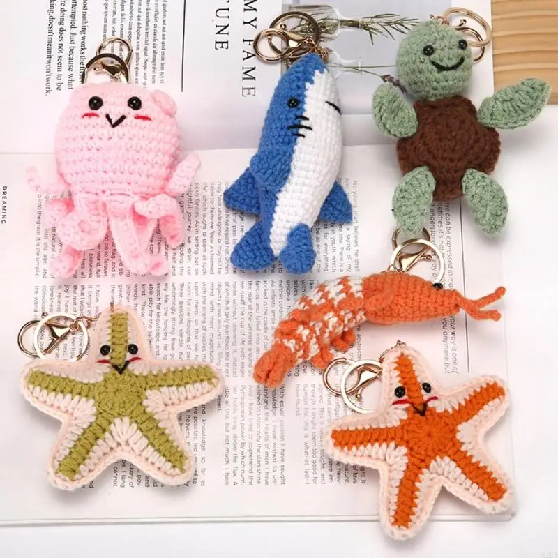 2026 New Perfect Gift Choice Handmade Crochet Underwater Creature Series Keychain Pendant