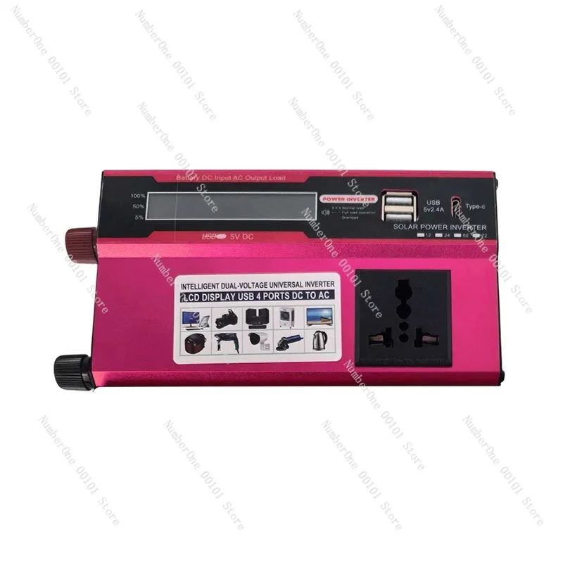 600W 1200W 2000W Car Power Inverter With LCD Display Solar Power Converter