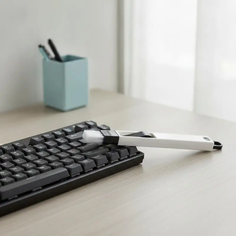 Portable Two-in-one Cleaning Brush Multifunctional Door and window Keyboard Groove Cleaner Dust Shovel Window Rail Cleaning Tool