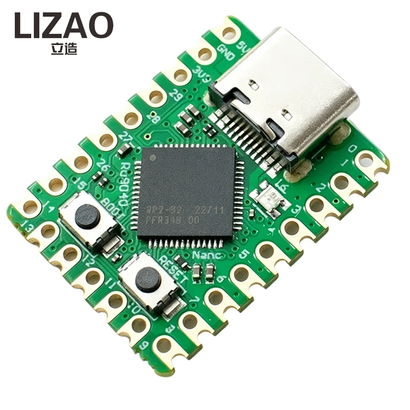 LIZAO RP2040-Zero Mini Development Board RP2040 Dual Core Type-C USB Microcontroller for Arduino MicroPython DIY Projects