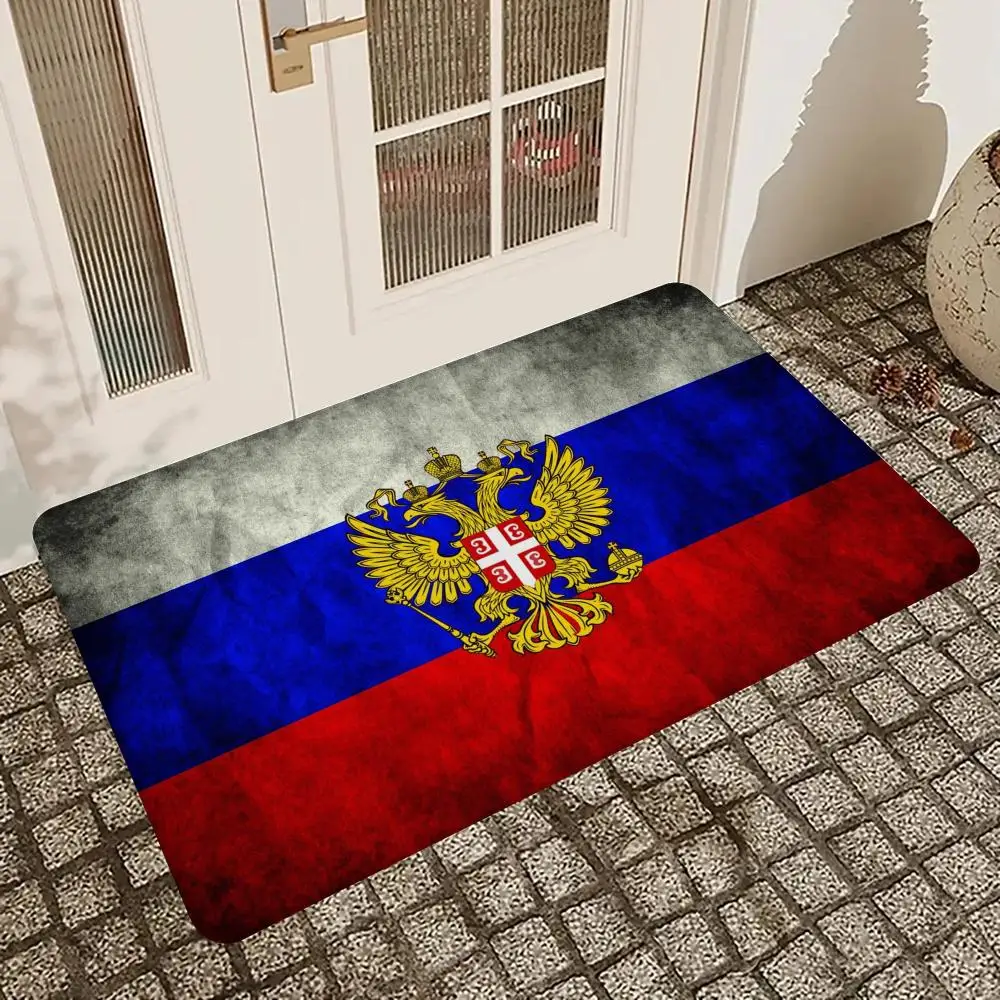 Russia Flag Floor Mat Entrance Door Mat Nordic Style Home Doormat Bathroom-Toilet Mats Bedroom Hotel Decor Mat