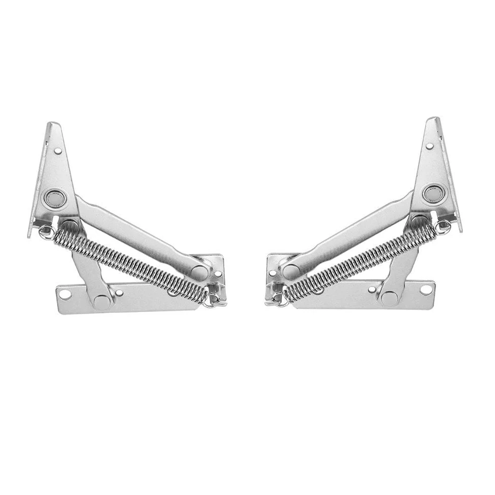 2pcs Folding Sofa Bed Spring Hinges 80 Degree Foldable Lifting Bracket Cabinet Door Lift Up Stay Flap Top Support Hinge