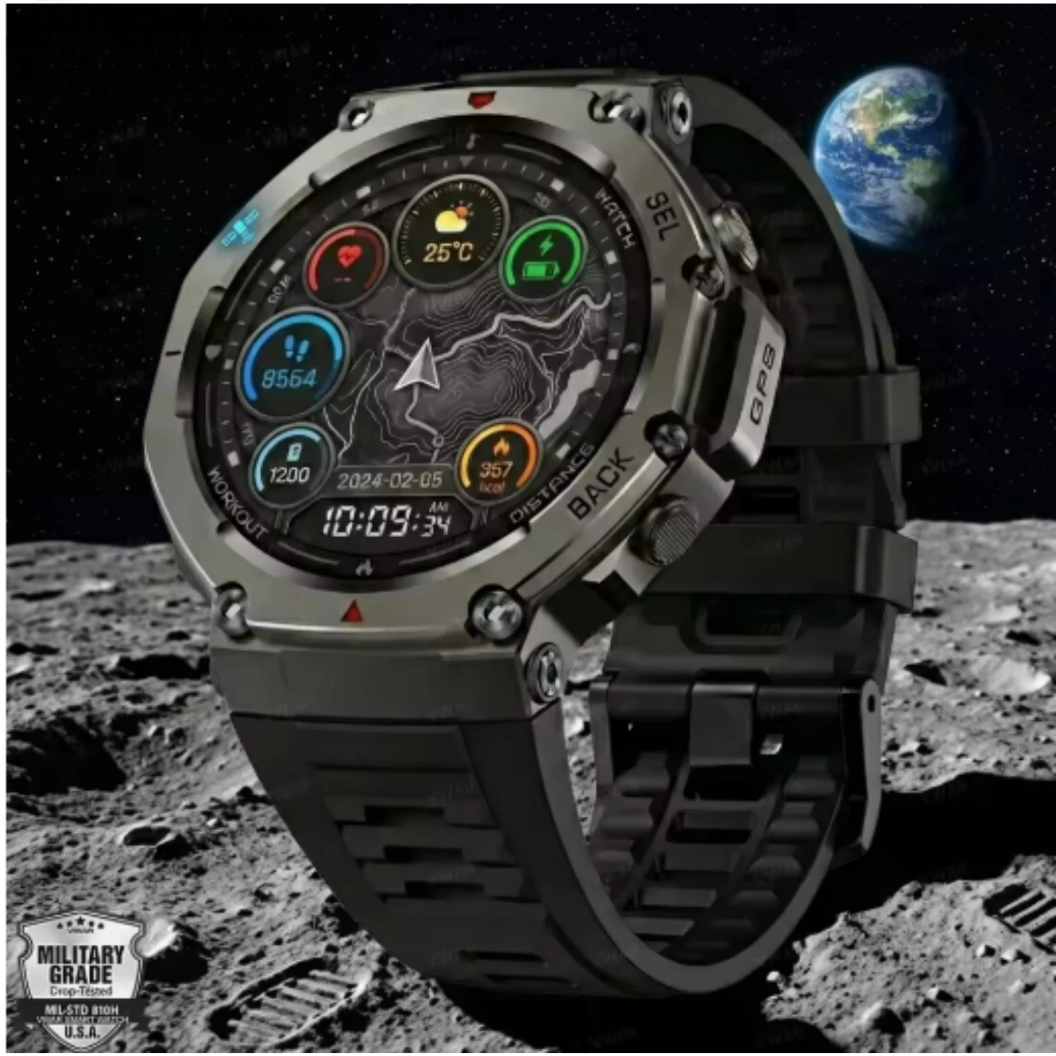 

2026 T-Rex 3 For Amazfit Military gps smartwatc Built-in Compass Altimeter 10ATM Waterproof Sports Smartwatch Men Women