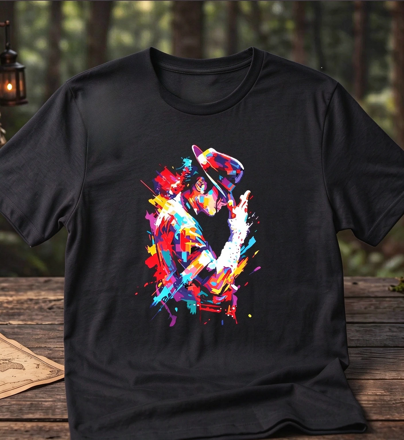 2026 New Michael Jackson Family Matching Oversized Unisex Streetwear T Shirt Colorful Abstract Dancer Art Graphic Cotton Tee