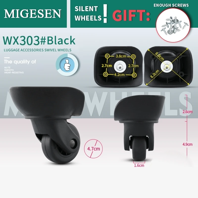 

W303aLuggage коробка для проверки изготовленная на заказ амортизирующая Замена колеса устойчивость к трещинам усиленные универсальные колеса для самолета