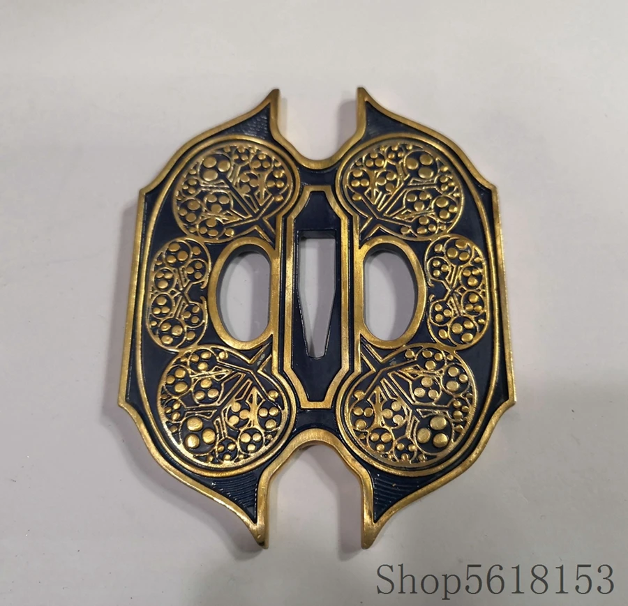 Imagem -04 - Tsuba Guarda para Anime Espada Ouro Cobre um Conjunto