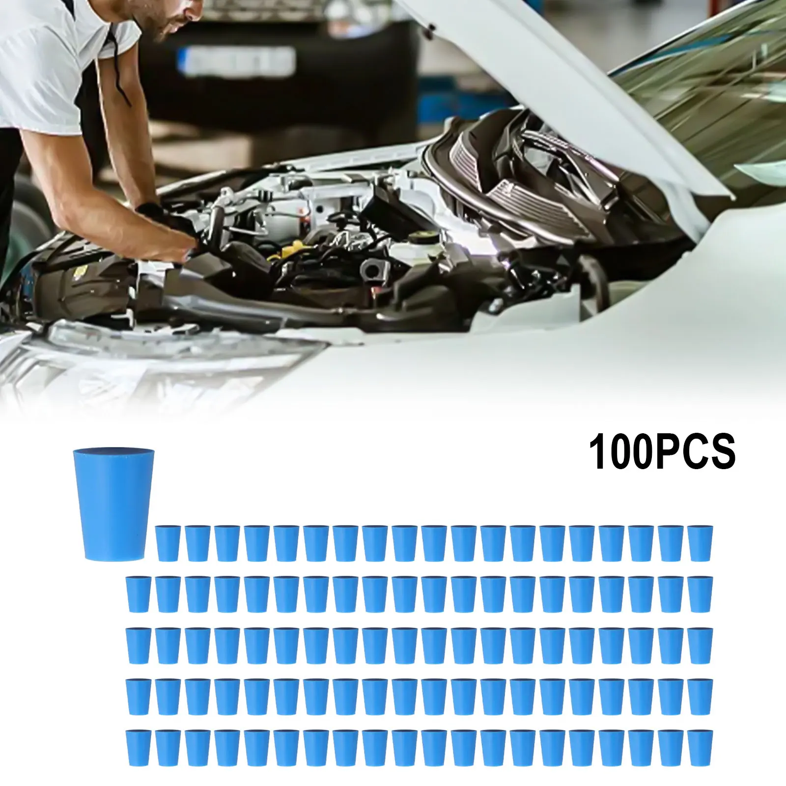 

Sized Perfectly at Dimensions Of thirteen by seventeen by twenty five mm with total count one hundred silicone cones