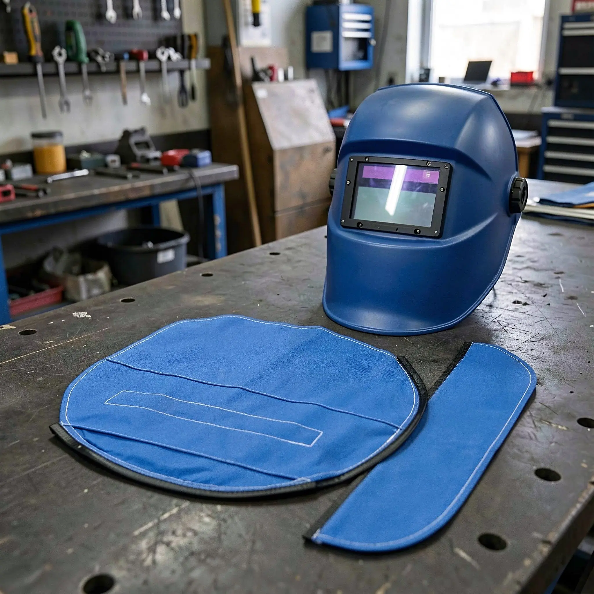 Welding Hood Cover Fire Resistant Fr Cotton Black Protective Welding Neck Protector Neck Guard Safety Accessories