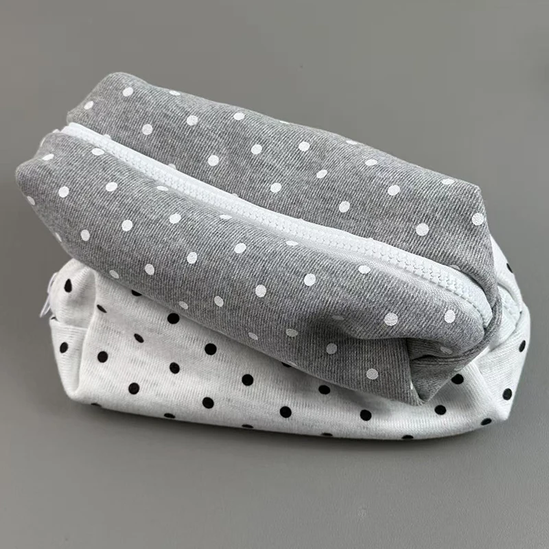 Polka-Dot-Design-Federmäppchen, großes Fassungsvermögen, weiche Haptik, Stifttasche, Schreibwarenbeutel, Schreibwaren-Organizer, Back to School