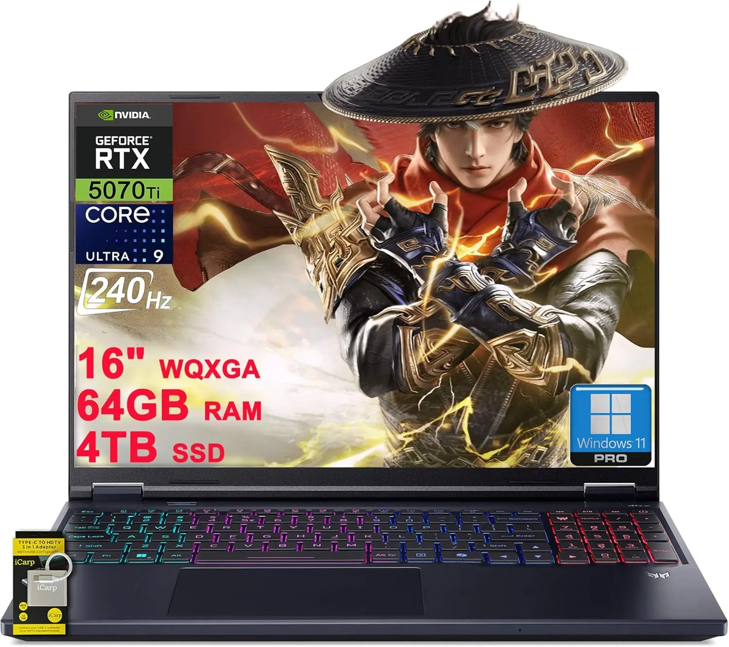 

Игровой ноутбук Acer Predator Helios Neo 16S AI с процессором Intel Ultra 9 275HX (24 ядра), 64 ГБ DDR5, SSD на 4 ТБ, GeForce RTX 5070 Ti, DLSS4