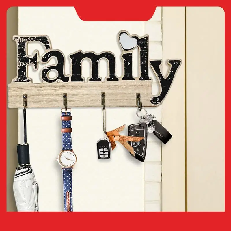 

Wooden Home Decoration Key Holder,Self Adhesive Or Drilling Key Rack,Key Hook Wall Mounted,Key Holder For The Home
