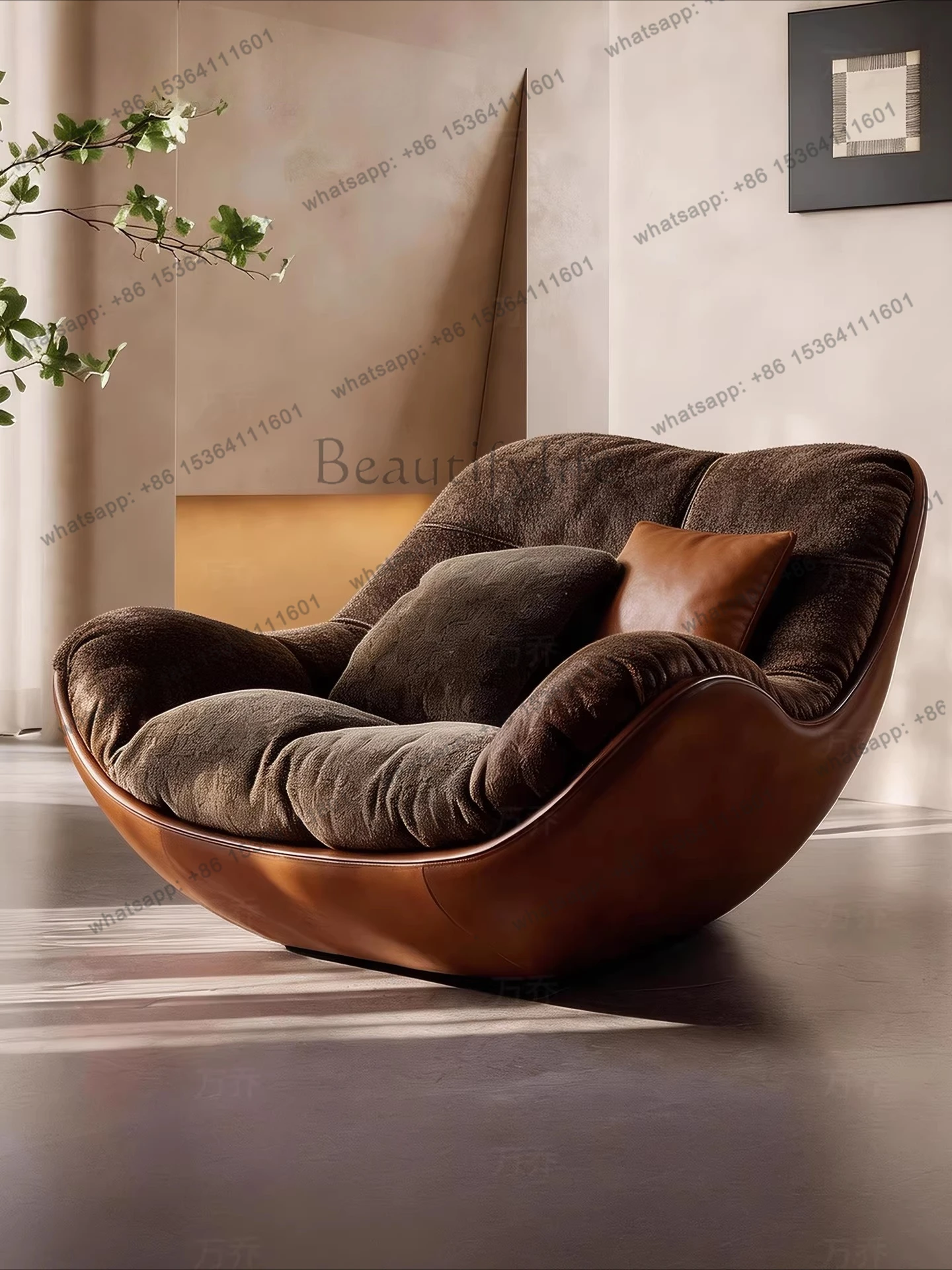 

yj9 Italian minimalist fabric sofa chair, medieval modern minimalist design leisure chair