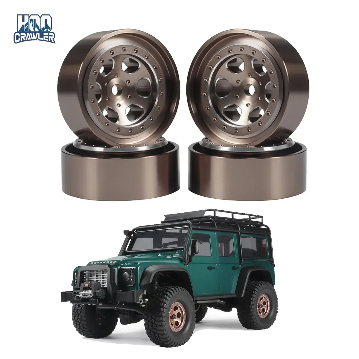 Aluminiowe felgi CNC Beadlock pasujące do opon TRX4M 4 szt. do 1/18 RC Crawler TRX4-M Bronco Defender FCX24 SCX24 AX24 Upgrade