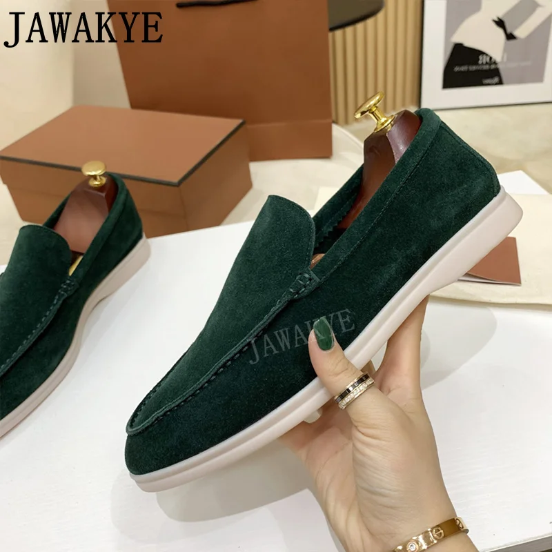 JAWAKYE Couple Shoes Male Casual Business Loafers Luxury Brand Moccasins Slip On Lazy Shoes Leather Oxfords Men\'s Driving Shoes