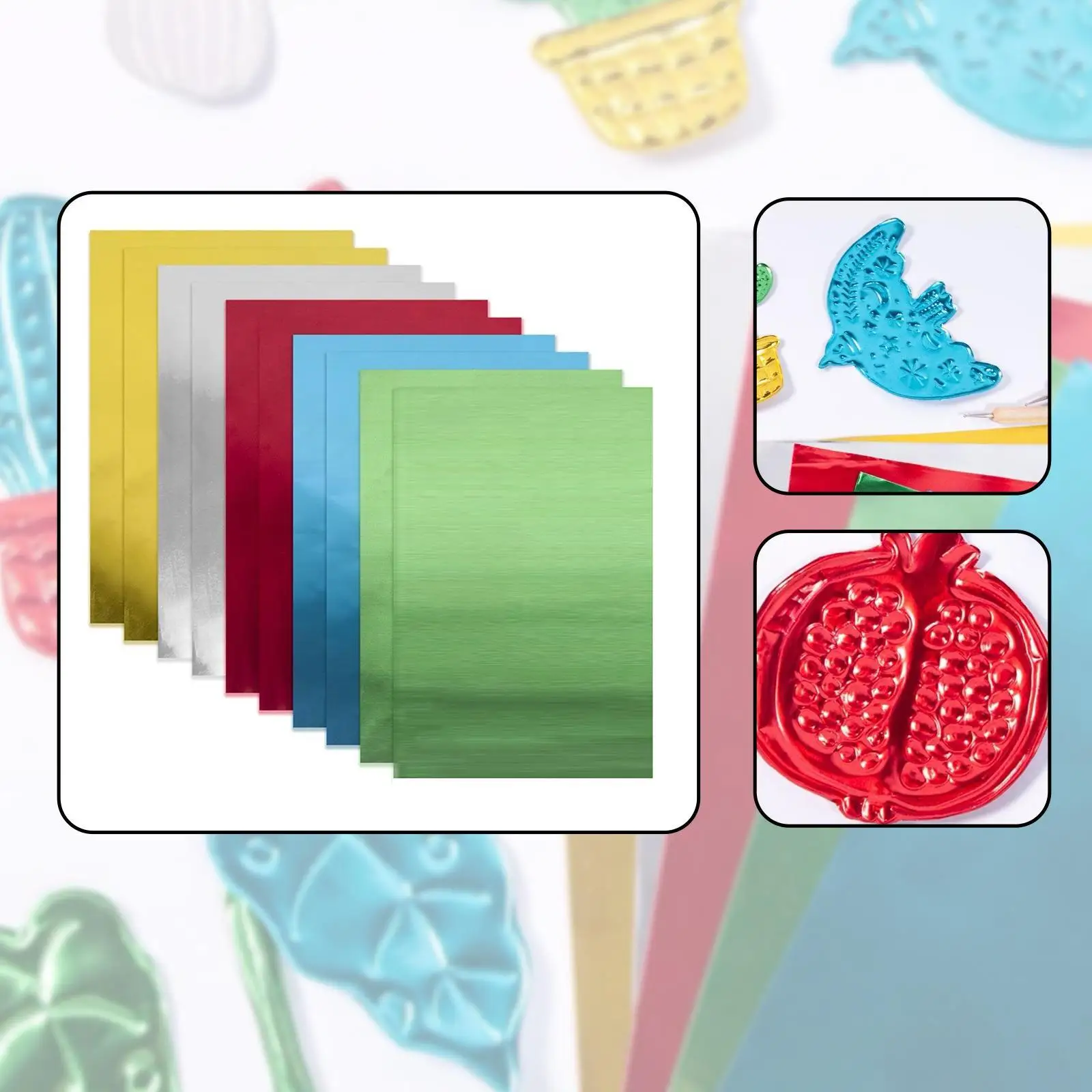 

10 Pieces Metallic Cardstock Paper for DIY Crafts Scrapbook Decorations