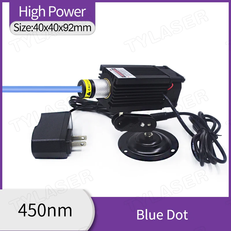 

Focusable 450nm Blue Dot Laser Module 100mW 300mW 500mW 700mW with Cooling Fan (Free with Standard Bracket and Adapter)