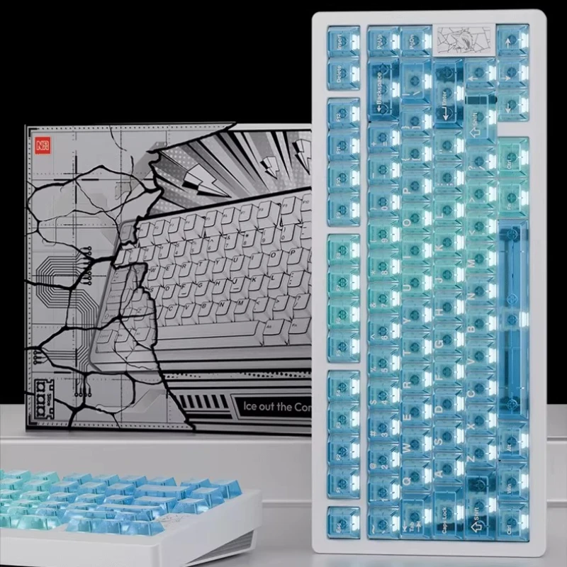Nnh slice75he teclado mecânico com fio 8k rt0.005 eixo magnético rgb backlight gaxeta teclado de jogos personalizável para esportes