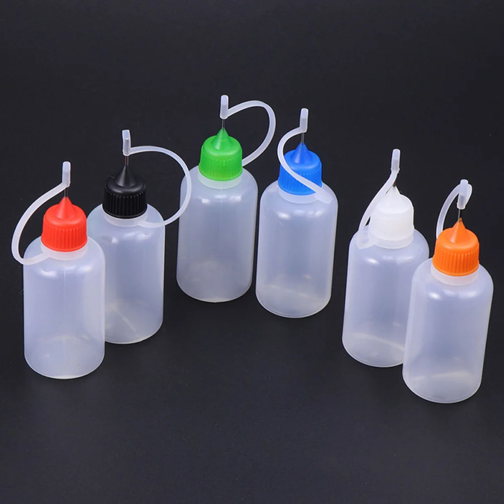 

10pcs Squeeze Bottle Glue Applicator Needle Tip Precision Liquid Dispenser For Diy Crafts Acrylic Painting Repair Plastic Oil