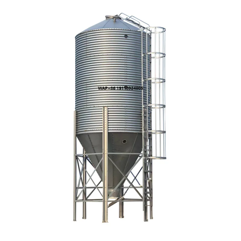 

Factory Direct Sale Chicken Farm Automatic Feeding Silo System, Hot-dip Galvanized Feed Container, Fully Automatic Feeding Tower