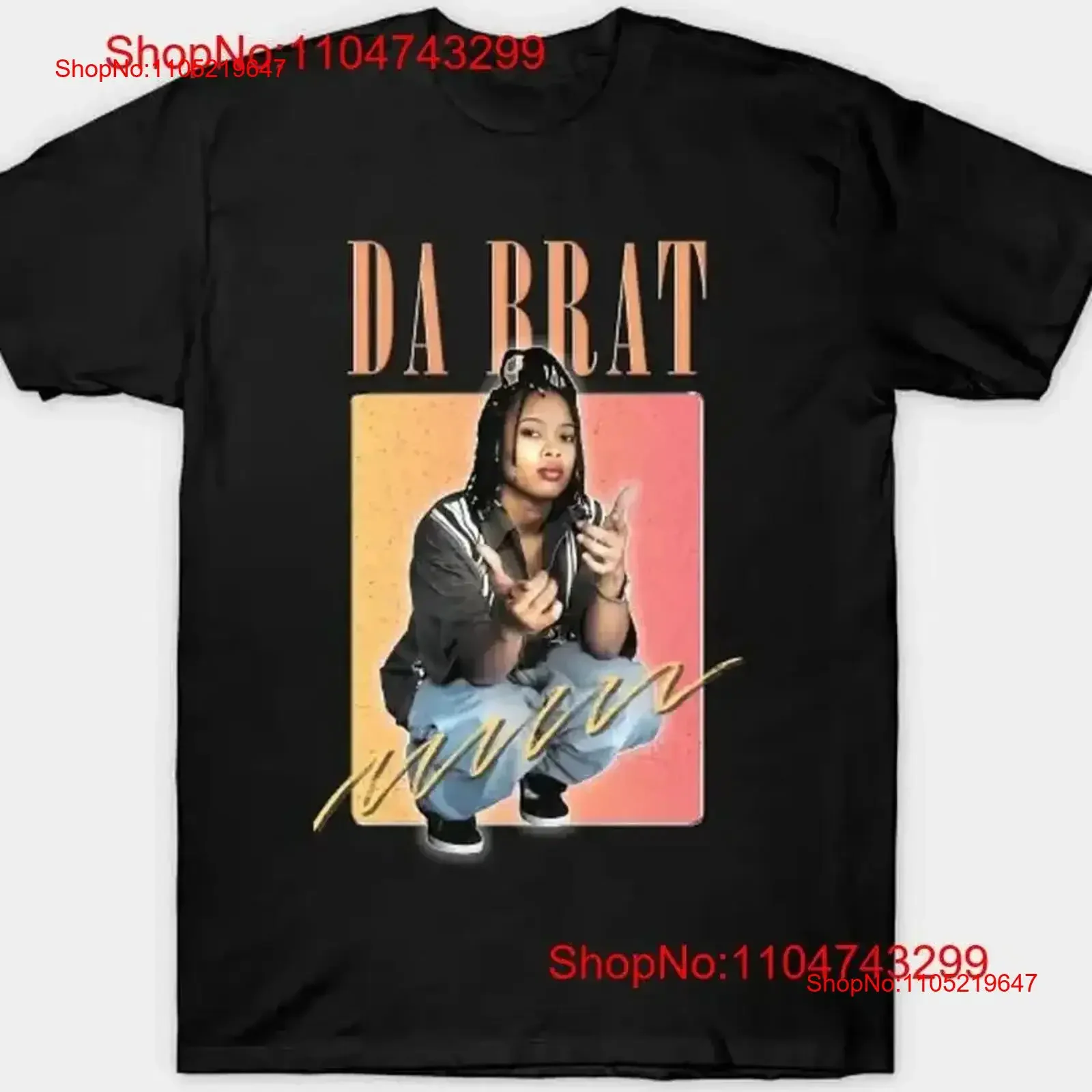 تي شيرت Da Brat VTG جميع المقاسات من S إلى 5XL بأكمام قصيرة 1F1515 عتيق مغسول ملابس غير رسمية أنيقة أوم ممتدة وناعمة #1