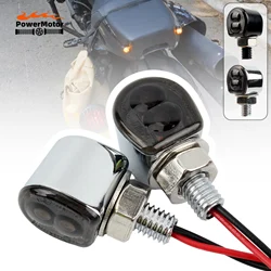 Motorcycle M8 LED Turn Signal Light Indicator Blinker Light Universal Motorbike Mini Lamp For Cafe Racer Bobber Honda