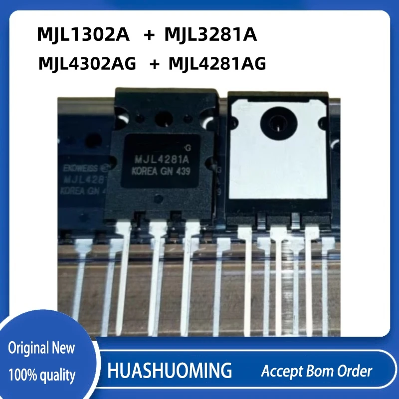 

10 шт./лот 5+5 MJL4302A MJL4281A MJL4302AG MJL4281AG MJL4302 MJL4281 MJL1302A+ MJL3281A MJL1302 MJL3281 TO-264