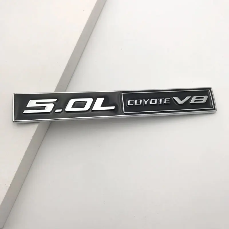 Placa de identificación con logotipo de Coyote V8, pegatina con emblema para guardabarros de coche F150 FX4 5,0, accesorios de calcomanía para capó