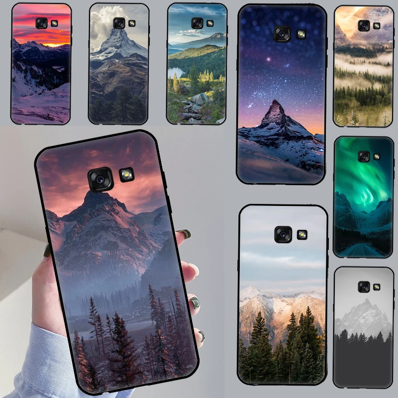 Mountain Peak Forest Cover Case For Samsung J1 J3 J5 J7 A3 A5 2016 2017 J4 J6 A6 A8 Plus J8 A7 A9 2018 Coque