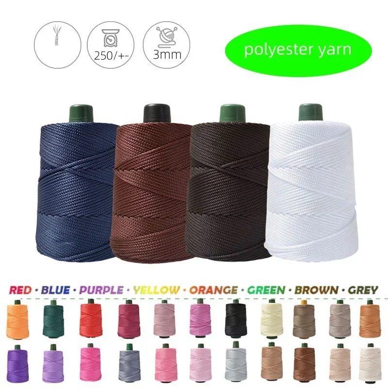 

250g Polyester Yarn Large Capacity Assorted Colors Fine Yarn Crochet Products To Make DIY Doll Sweaters Clothes Handmade 대용량