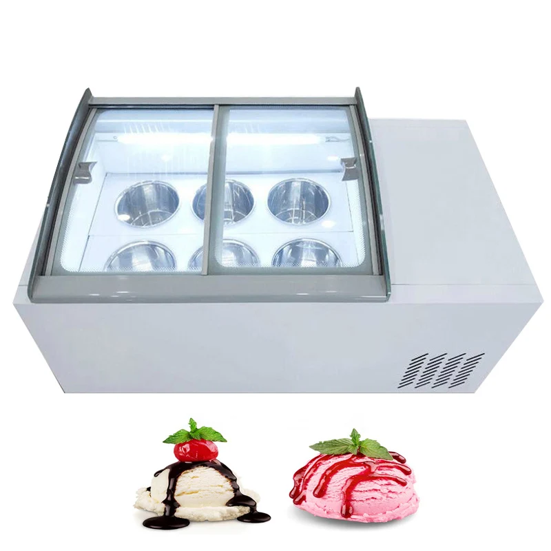 New Product Table Top Ice Cream Freezer Commercial Ice Cream Showcase Display Refrigerator