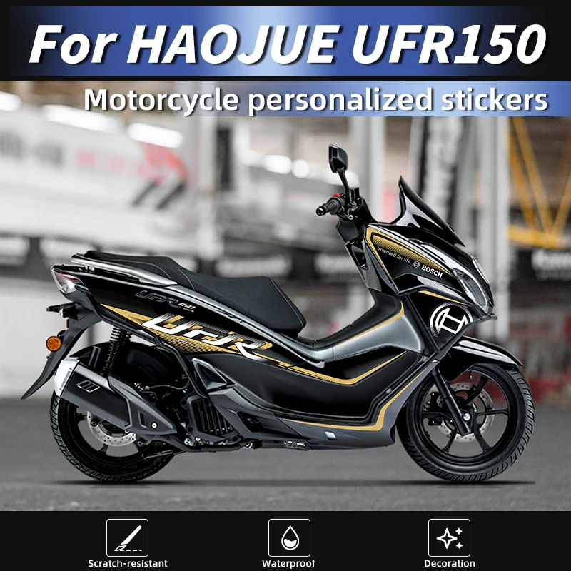 

For 2025 Haojue UFR150 Creative Decal Kit Anti-Scratch Reflective Body & Tank Decals High-Tack Waterproof Motorcycle Stickers