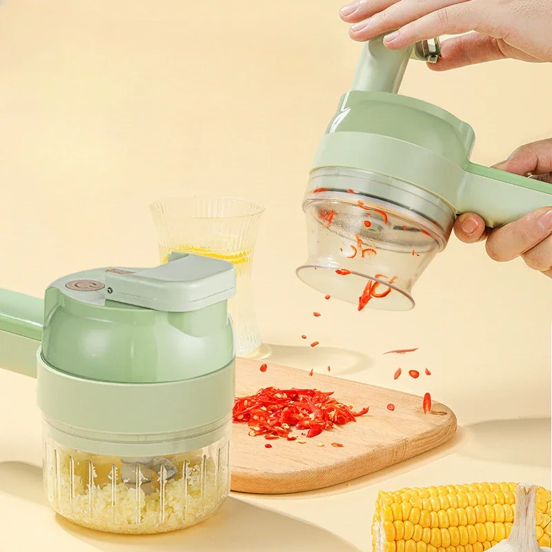 

Gatling Vegetable Cutter Multi-functional Home Slicer Electric Mashed Garlic Side Food Handheld Food Processor Kitchen Tools