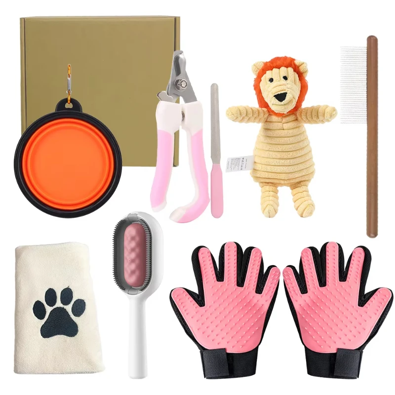 

China's new trend product innovation dog and cat beauty hair removal cleaning stripping comb pet gift set