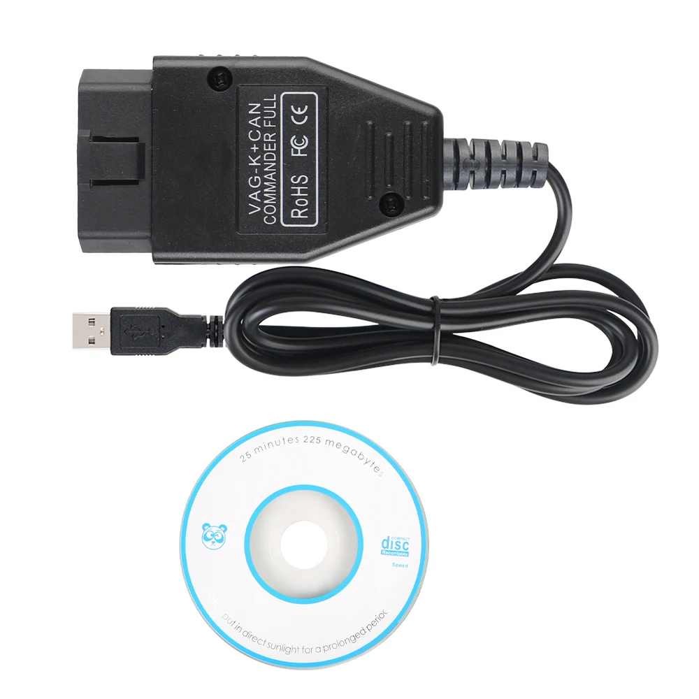 Car Accessories for VW/AUDI VAG K+CAN OBDII Scanner Commander 1.4 OBD2 Diagnostic Tools With FT232RL PIC18F25K80 Chip cable