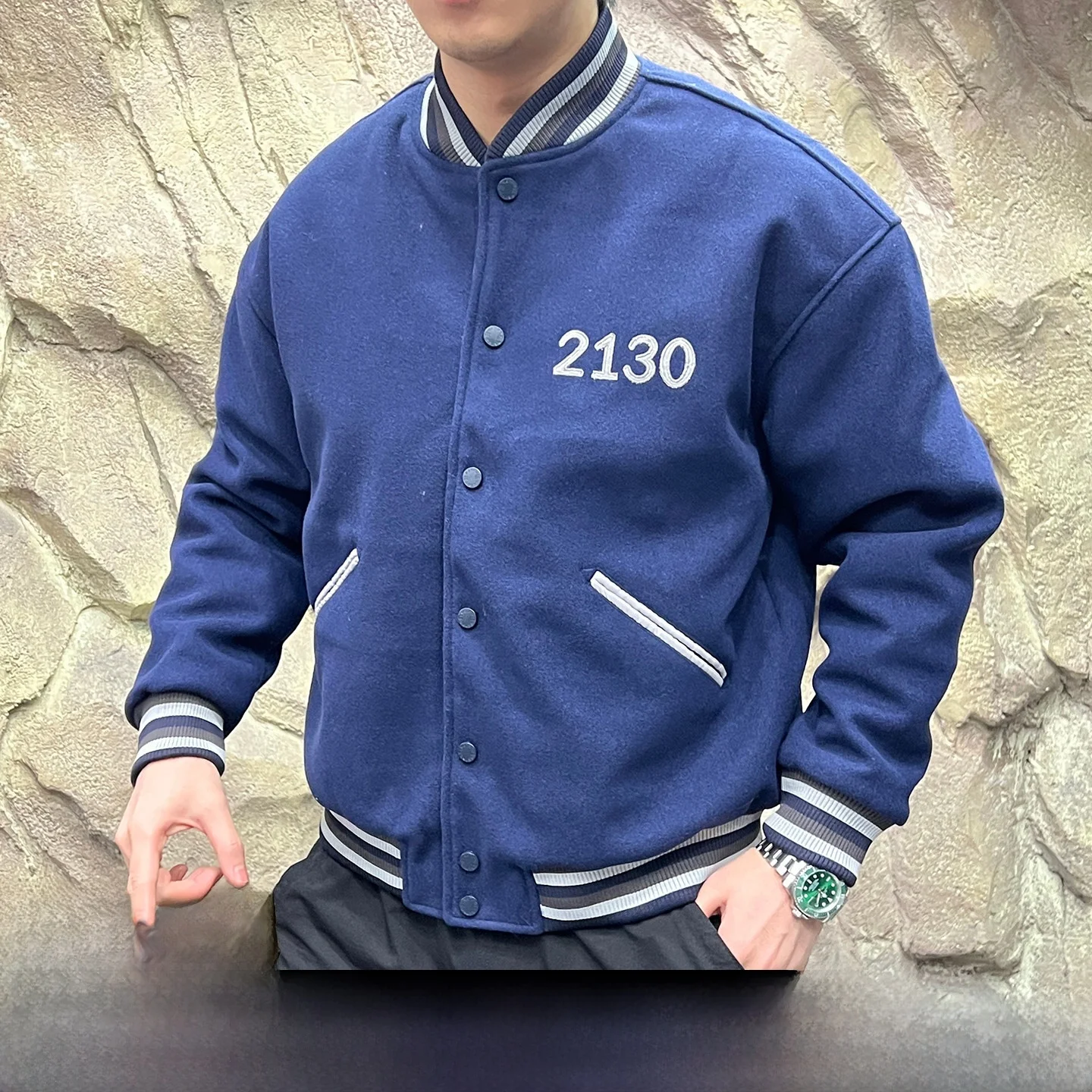 

Утепленная бейсбольная куртка в американском ретро-стиле с вышивкой, из смесового хлопка и шерсти, молодежная, повседневная, теплая, с длинными рукавами