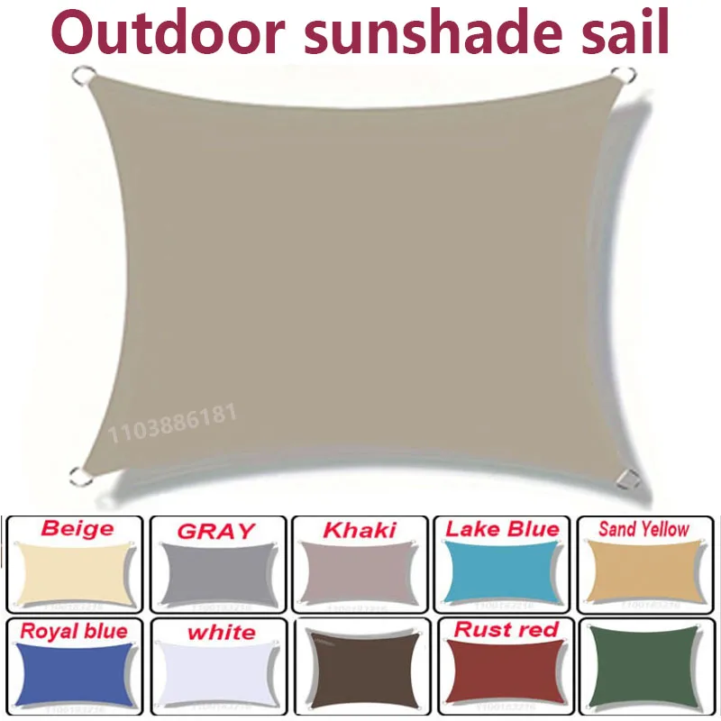 Voile d'ombrage extérieure, parasol en polyester imperméable et résistant aux UV, parasol anti-soleil, utilisé pour les terrasses
