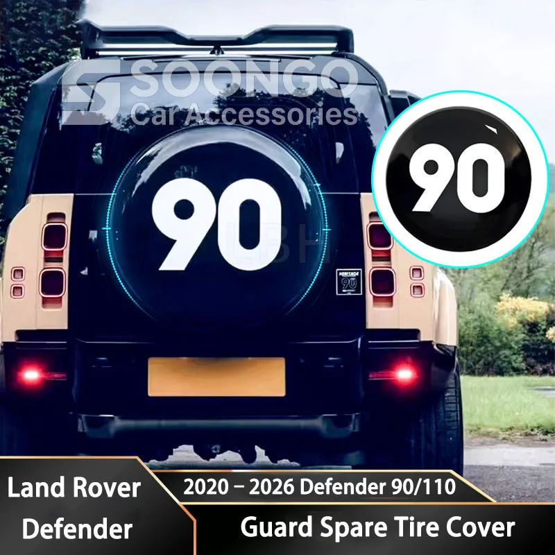 

Защитный чехол для запасного колеса автомобиля для Land Rover Defender 90 110 130 2020-2026, аксессуары для внешнего декора