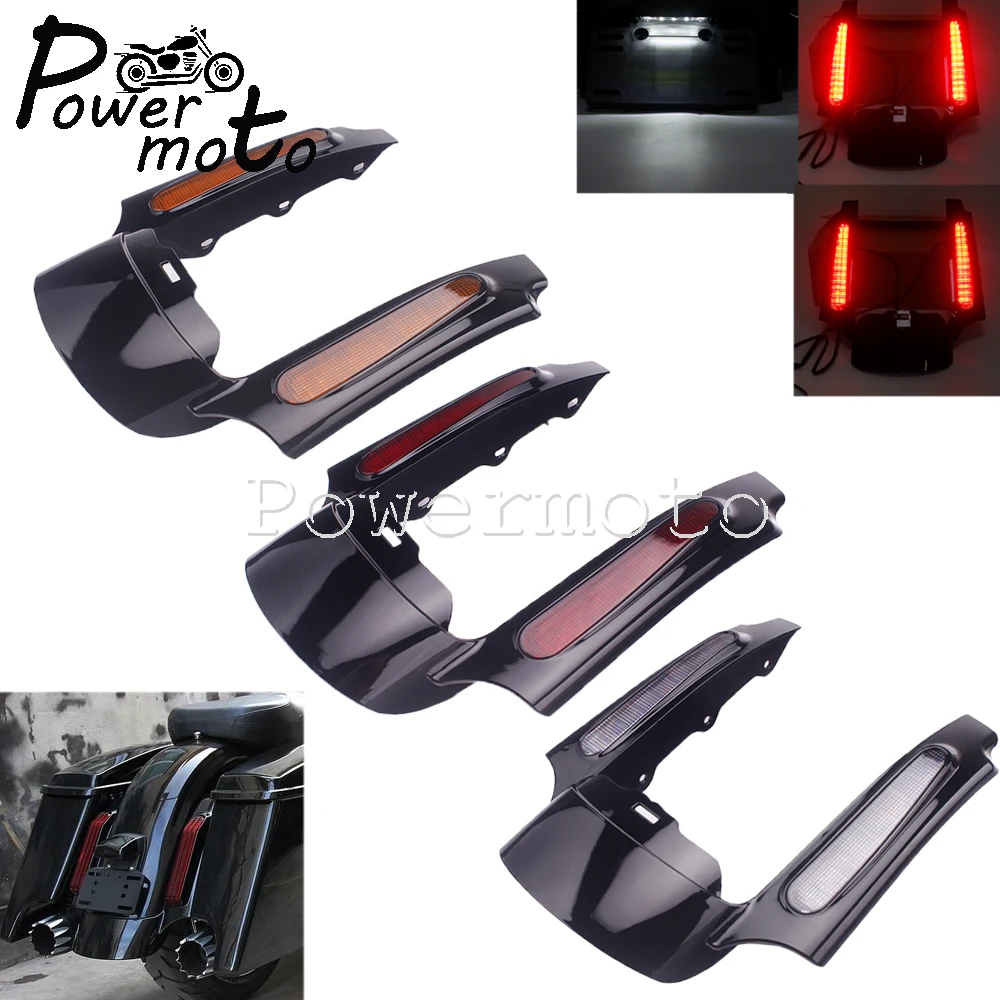 

Motorcycle LED Light Rear Fender Fascia Set ABS For Harley Touring Electra Glide FLHTK FLHTC Road Glide Ultra FLTRU CVO 2009-13