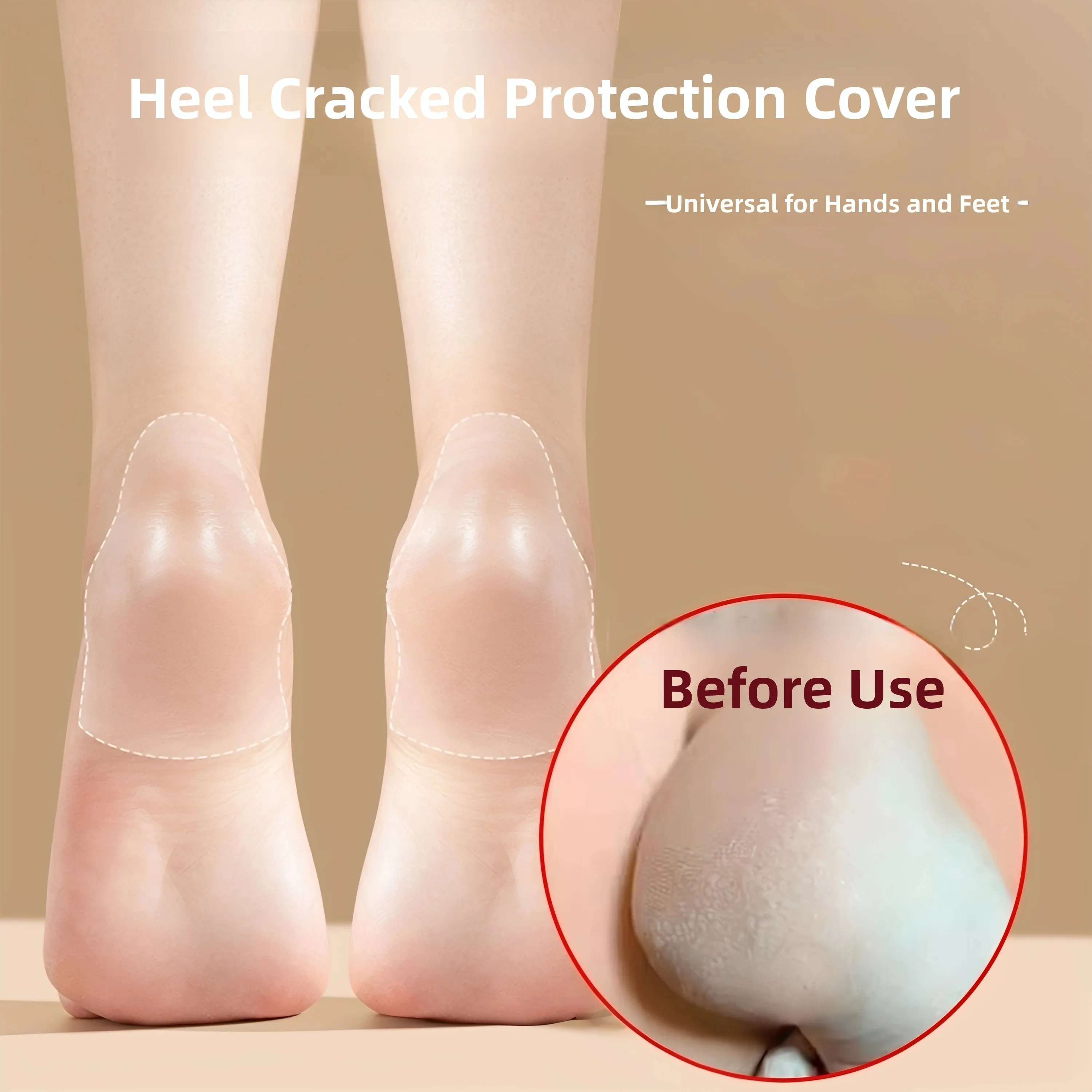 Disposable Transparent Self-Adhesive Foot Heel Protection Film Finger Crack Patch Anti-Dryness Wear-Resistant Shoe Cover