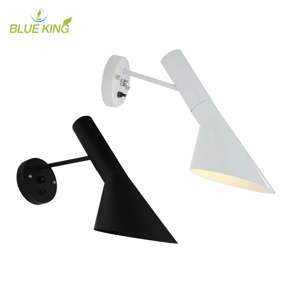 

Современный проход коридор отель фон креативный светодиодный настенный декор освещение скандинавский настенный светильник черный, белый цвет E27 спальня прикроватная тумбочка простая