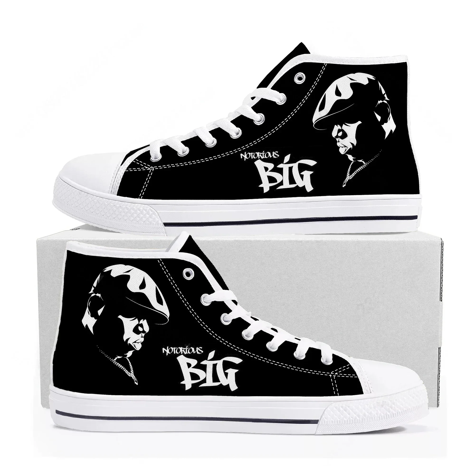 The Notorious Big High Top Sneakers Mens Womens Teenager High Quality Biggie Smalls Canvas Sneaker Casual Shoe Customize Shoes - view 2