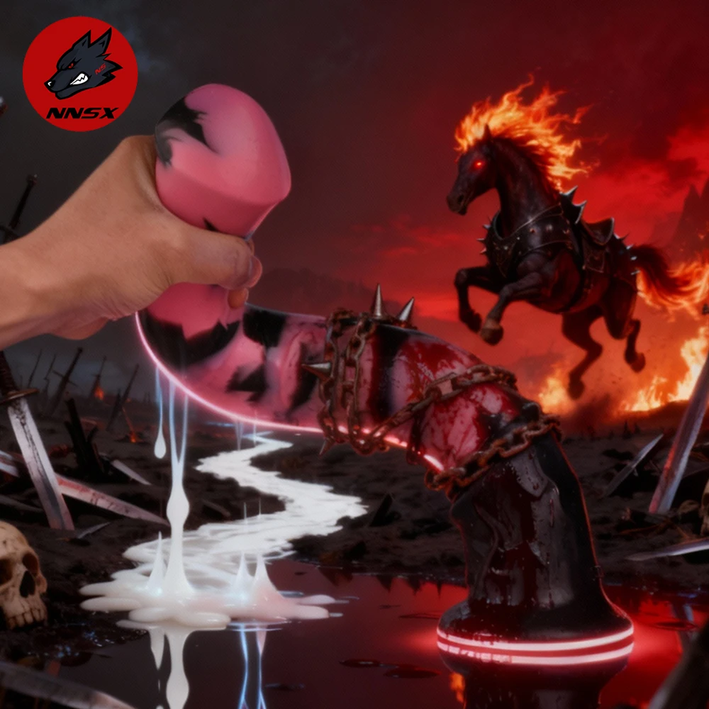 NNSX سوبر كبيرة الحجم الحصان دسار المكونات الشرج الطويلة مع كوب شفط قوي لينة المهبل الاستمناء الحيوان ديك الجنس لعب الكبار