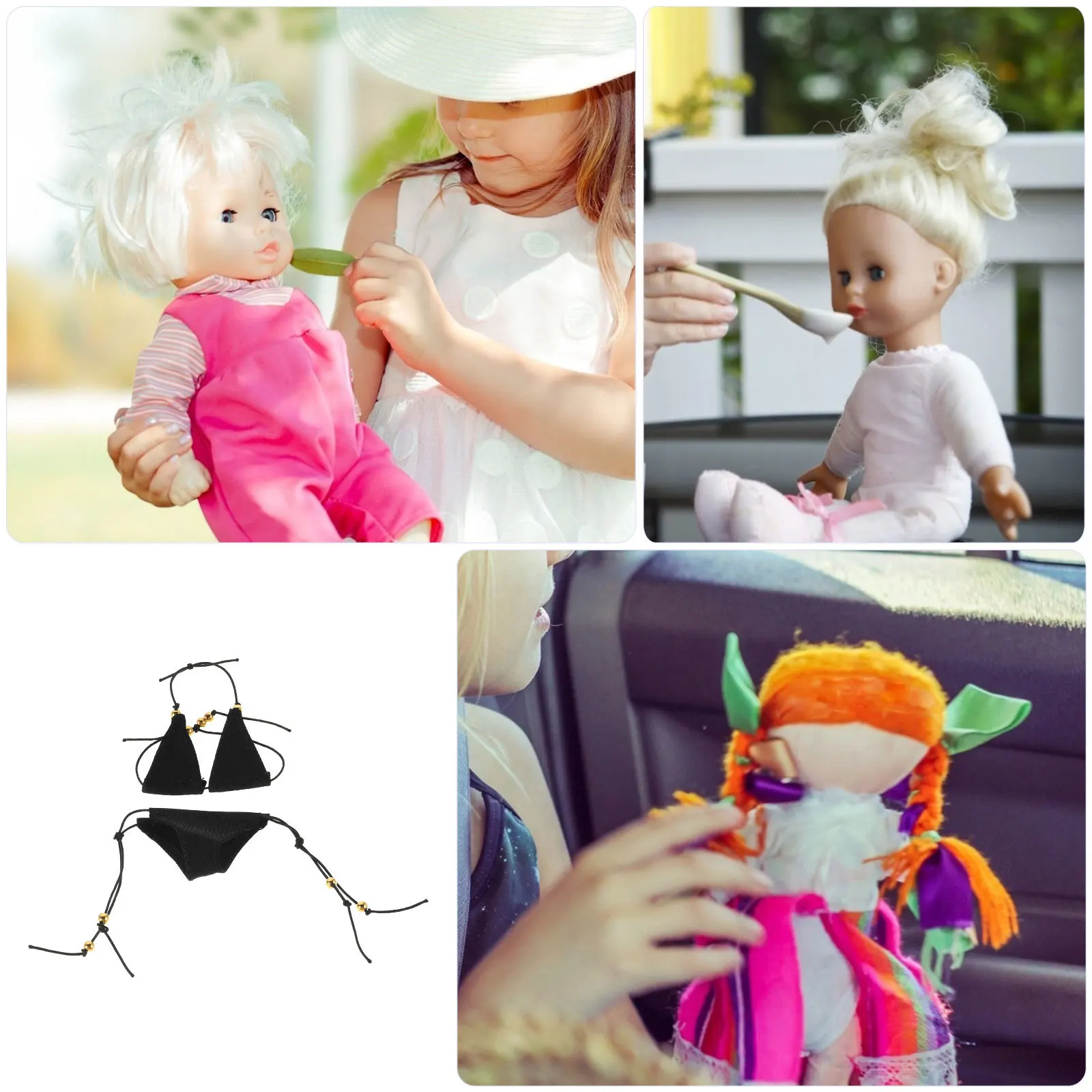 1 set 1 set miniatuur badmode outfit stijlvolle bikini zwembad strand speelset zomervakantie aankleedspel klein badpak rekwisieten